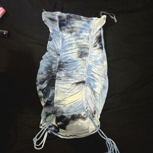 Heart Hips Blue and Black Tie-Dye Mini Dress